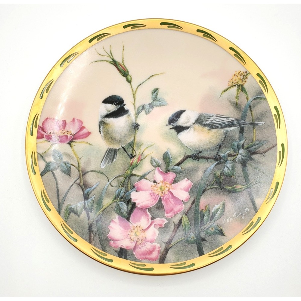 Vintage 1992 Lenox Nature's Collage Plate Catherine McClung Rose Morning